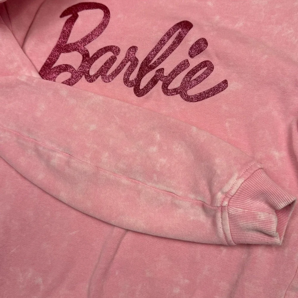 Kids Barbie Pink Tie‎ Dye Glitter Sweatshirt 10